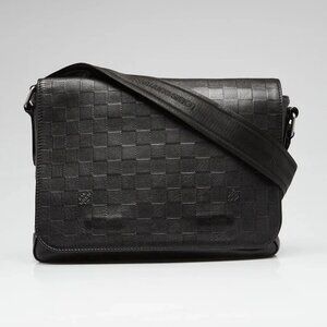 Louis Vuitton Black Damier Infini Leather District PM Bag